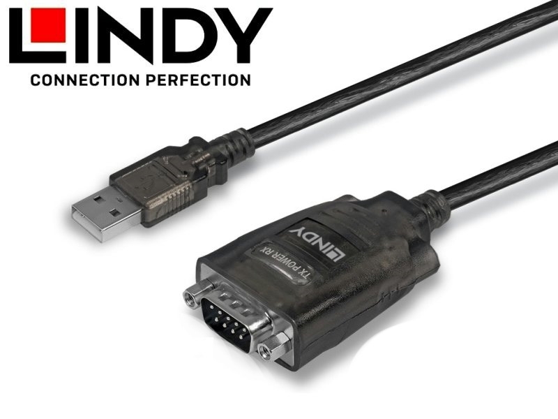 LINDY林帝 USB2.0 TO RS-232訊號轉接線 1.1M